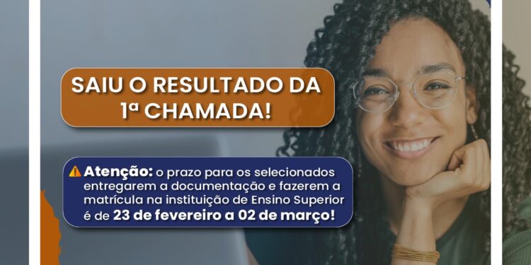 Governo do Estado divulga resultado da 1ª chamada do Nossa Bolsa 2023