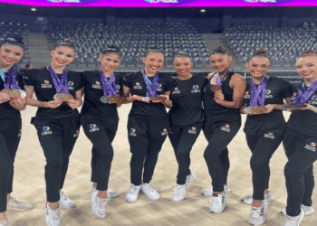 Com capixaba Sofia Madeira, Brasil conquista bronze na World Challenge Cup de ginástica rítmica
