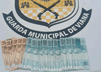 Notas falsas são apreendidas em táxi pela Guarda Municipal de Viana