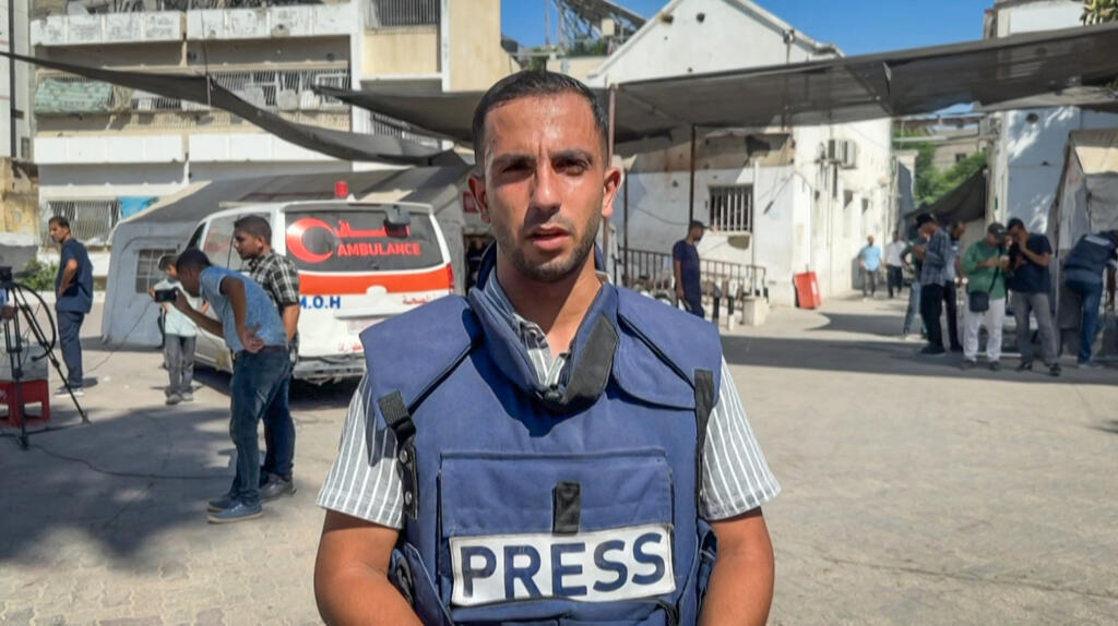 O palestino Anas al Sharif em Gaza, em foto de agosto de 2024. De acordo com a RSF, cerca de 200 jornalistas foram mortos no enclave desde o início da guerra, há 22 meses.