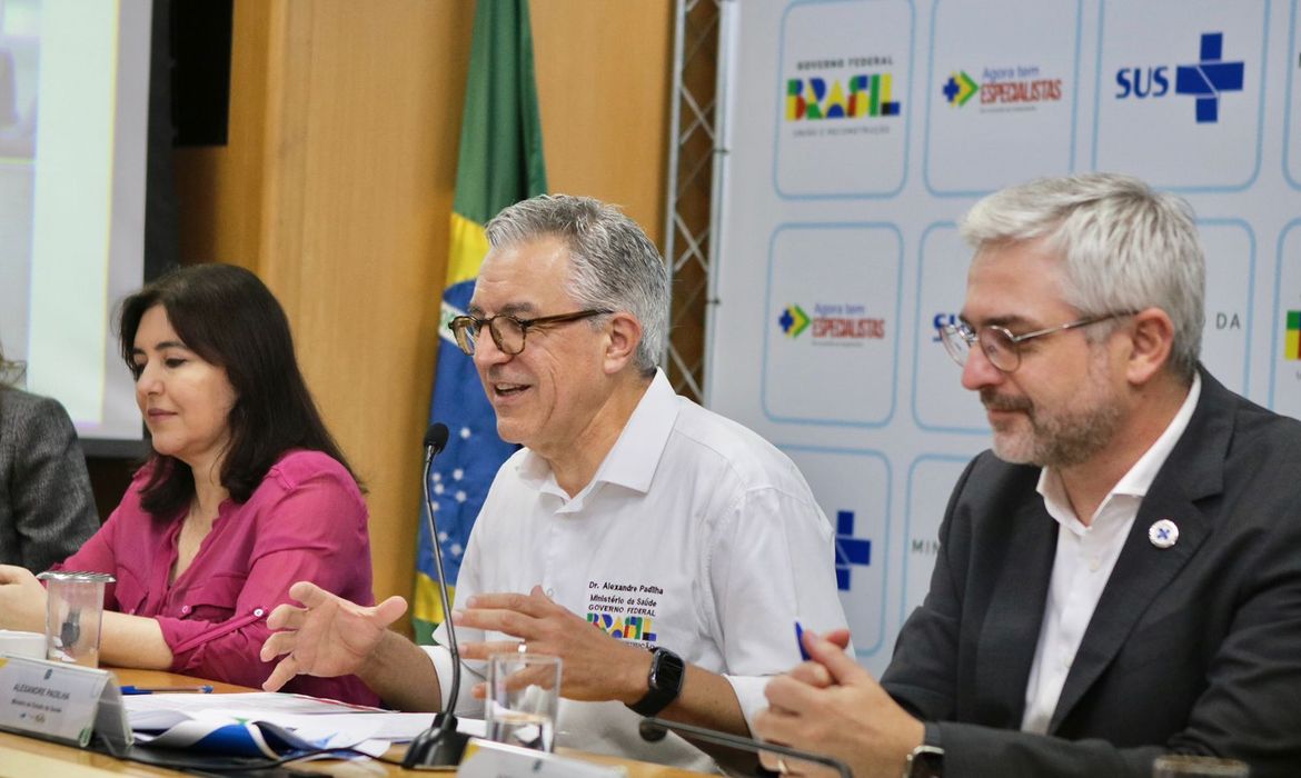 18.11.2025 - Brasília (DF) - Coletiva de Imprensa - Agora Tem Especialistas: Apresentação do projeto da rede nacional de hospitais e serviços de saúde inteligentes e medicina de alta precisão.  Fotos: Luiza Frazão/MS