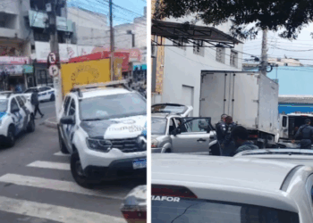 Suspeitos de crimes são presos em caminhonete na Glória com armas e drogas