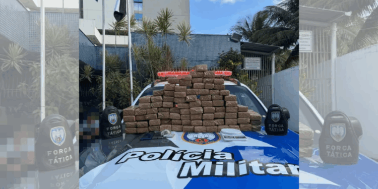 Mais de 50 quilos de maconha são apreendidos pela PM na Serra