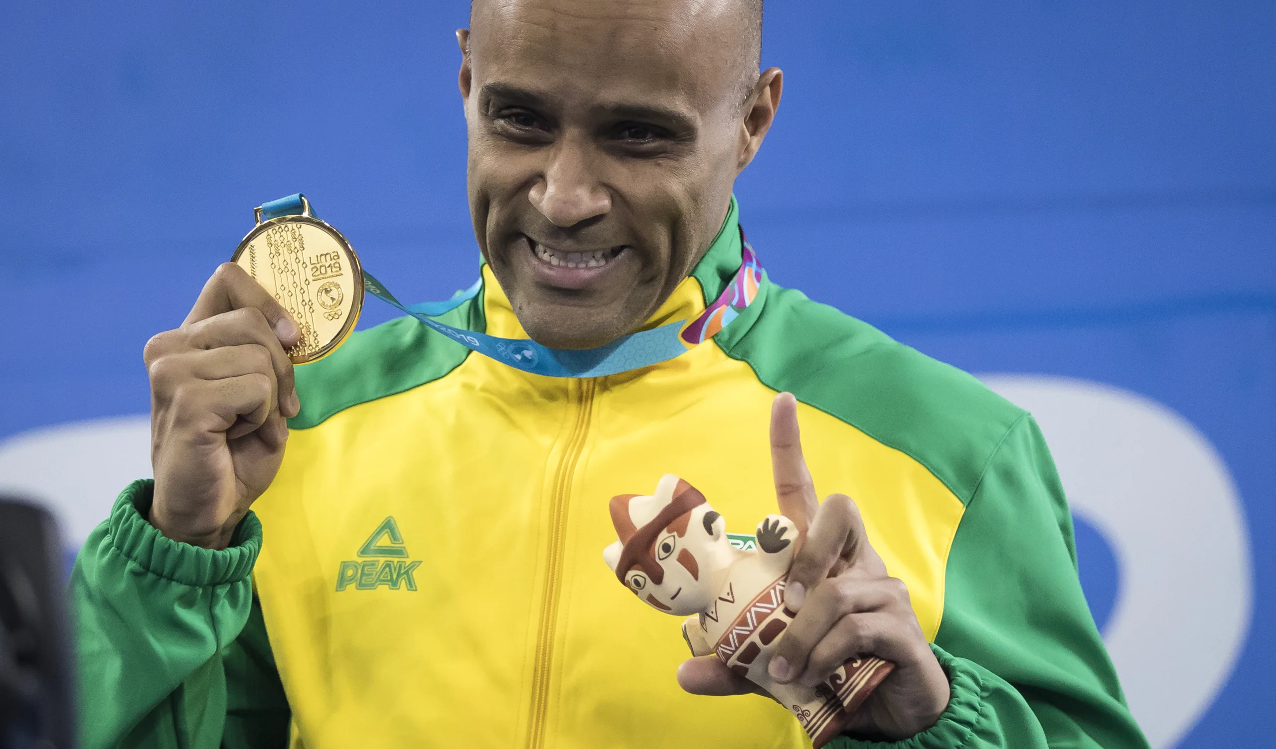 06.08.2019 - Jogos Panamericanos Lima 2019 - Lima (PER) - Finais das provas de natação no Complexo Aquático Videna. Na foto Joao Luiz Junior medalha de ouro durante a prova dos 100m peito .Foto: ©Jonne Roriz/COB