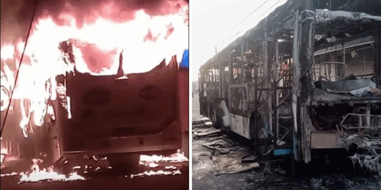 Suspeito de incendiar ônibus do Transcol na Serra é preso pela PM