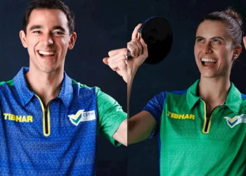 Calderano e Bruna Takahashi vencem estreia no WTT Champions Frankfurt