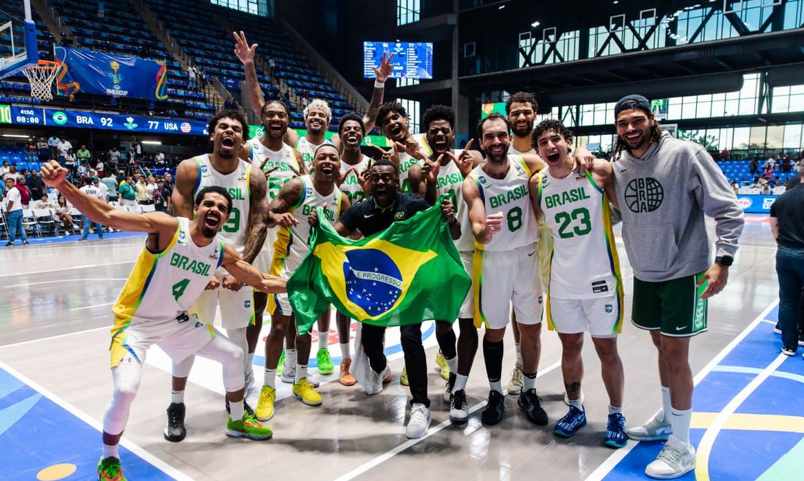 São Paulo - 31/08/2025 - Brasil decide Copa América de basquete masculino contra Argentina. Foto:  FIBA Americas/Divulgação