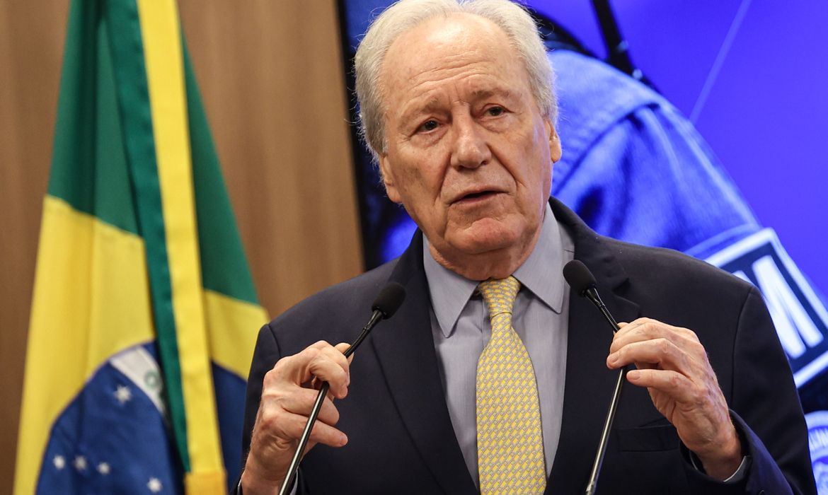 Marcelo Camargo/Agência Brasil Brasília (DF), 22/10/2025 - O ministro da Justiça e Segurança Pública, Ricardo Lewandowski, durante cerimônia para o anúncio do Programa Município Mais Seguro. Foto: Marcelo Camargo/Agência Brasil