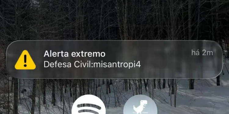 Falso alerta da Defesa Civil atingiu cerca de 30 milhões em 8 estados