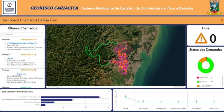Defesa Civil de Cariacica apresentará sistema inteligente de gestão de riscos em seminário estadual